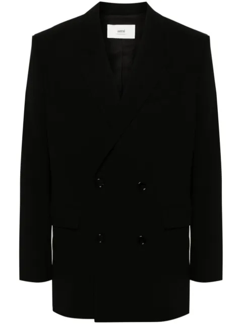 AMI Paris double-breasted virgin wool blazer