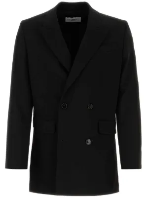 ジャケット AMI PARIS BLACK SINGLE-BREASTED JACKET IN WOOL Black Double Breasted Jacket | AMI PARIS
