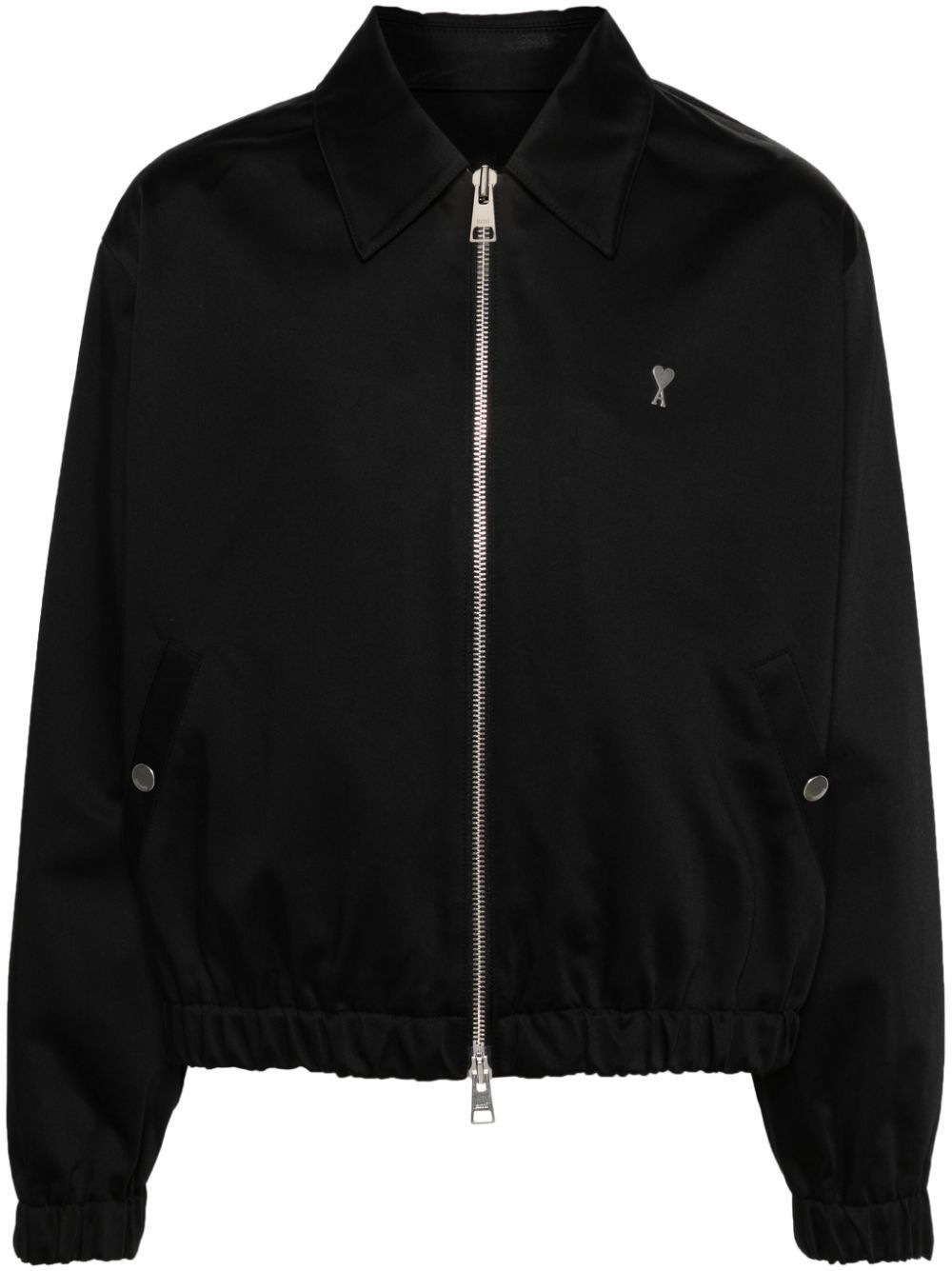 Shop Ami Alexandre Mattiussi Ami De Coeur Cotton Jacket In 001 Black