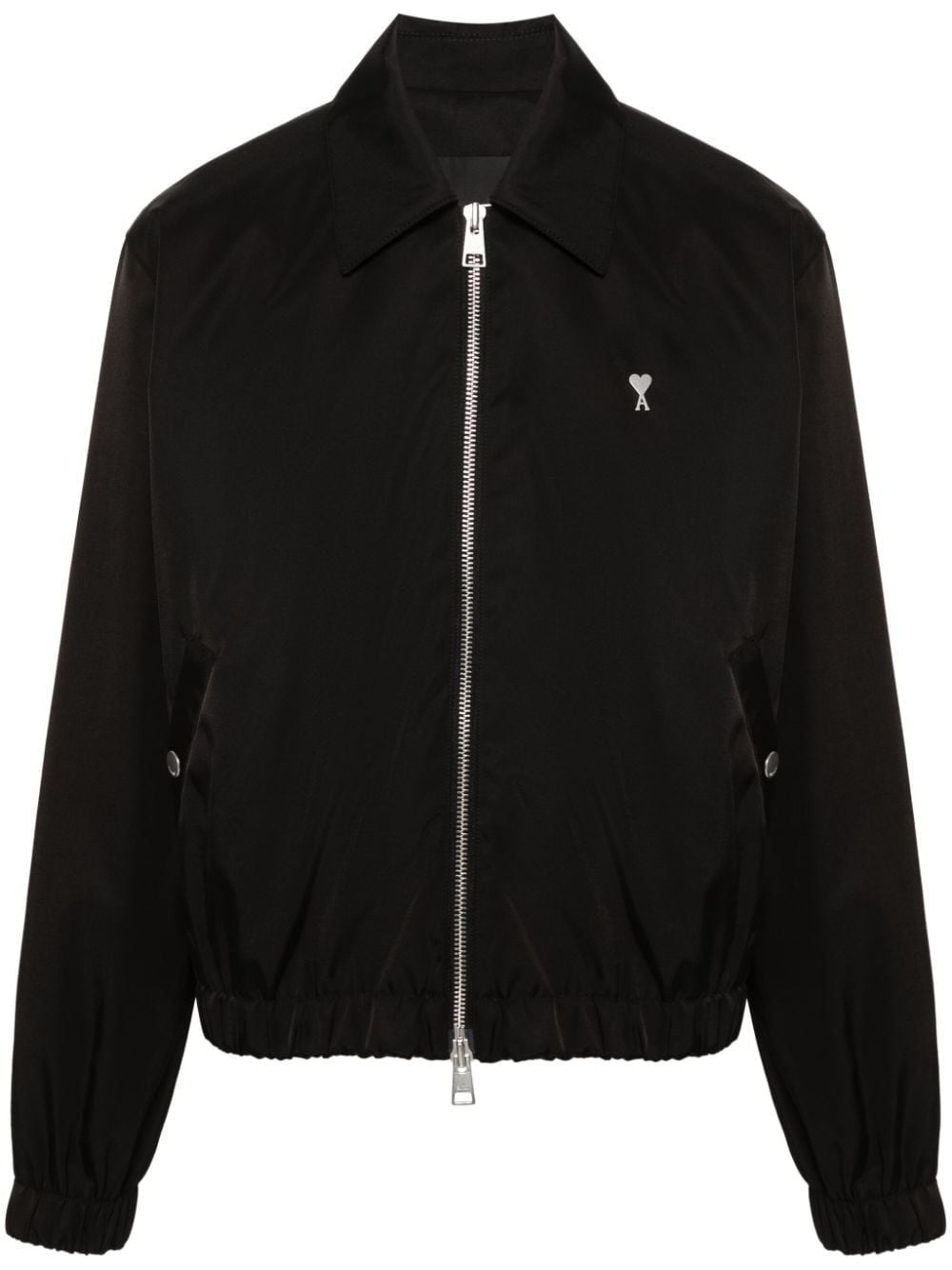 Shop Ami Alexandre Mattiussi Ami De Coeur-appliqué Jacket In 001 Black