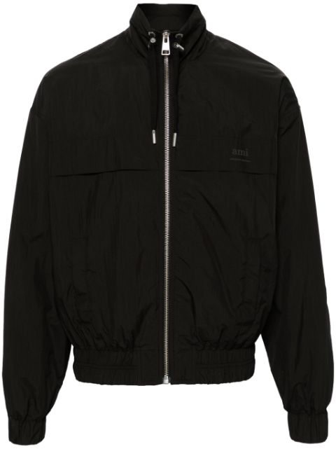 AMI Paris logo-print zip-up windbreaker