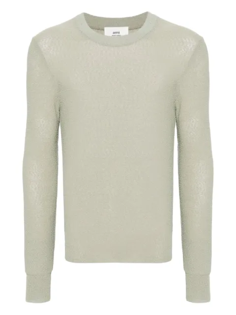 AMI Paris crew-neck bouclé jumper