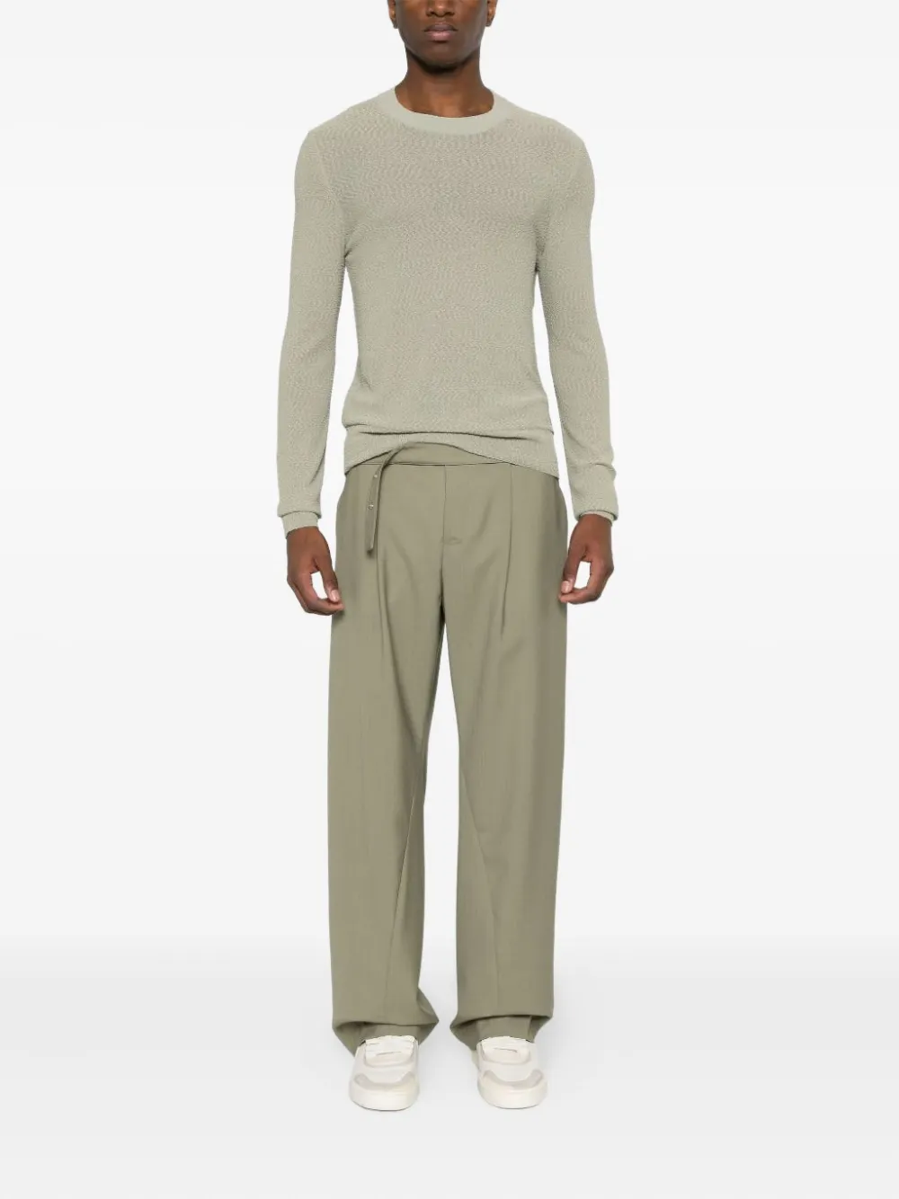AMI Paris crew-neck bouclé jumper | Knitted Sweaters | Image 2