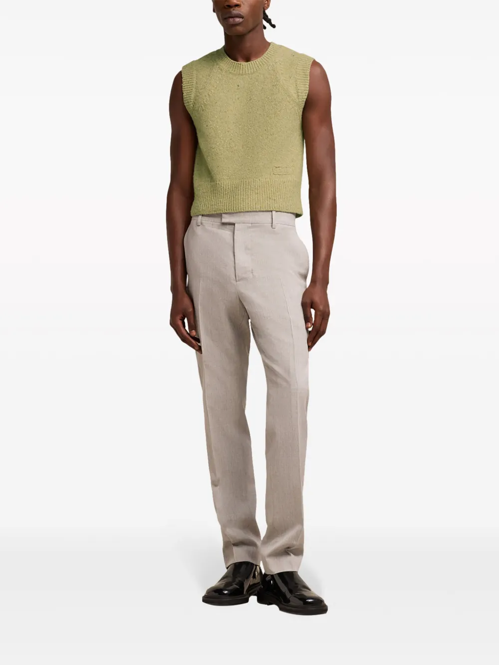 AMI Paris logo-embroidered knitted vest | Knitted Sweaters | Image 2