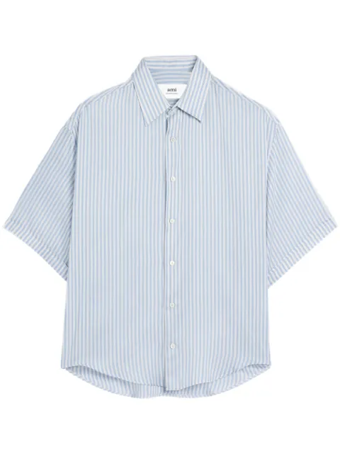 AMI Paris Ami de Coeur-embroidery cotton shirt