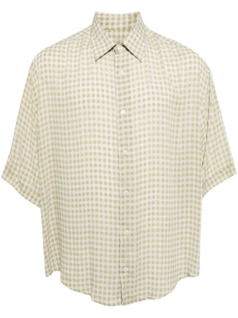 AMI Paris camisa con motivo de cuadros gingham