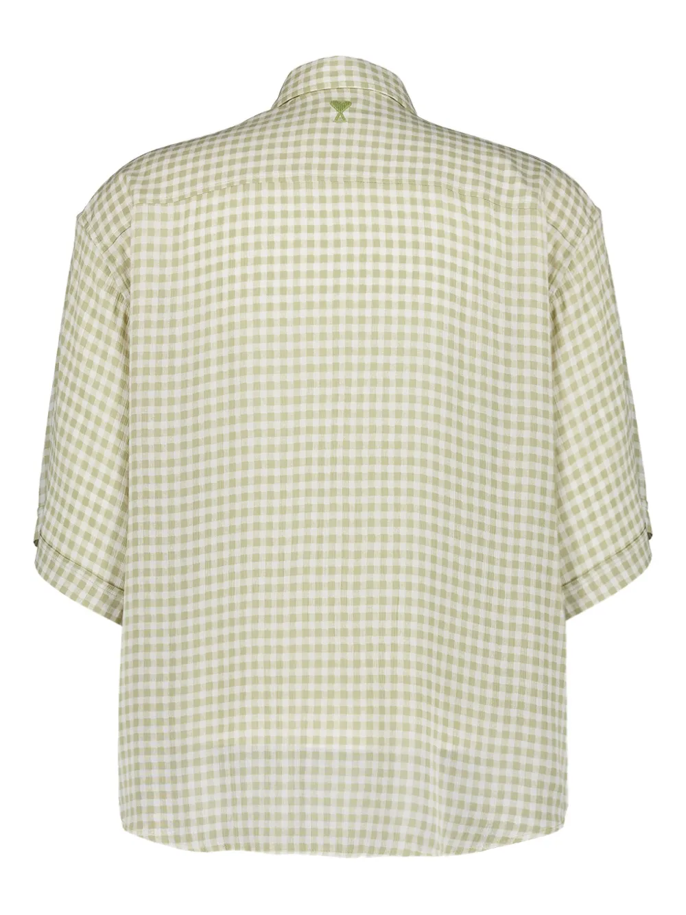 AMI Paris Overhemd met gingham ruit Beige