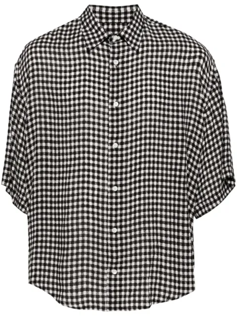 AMI Paris camisa con estampado de cuadros gingham
