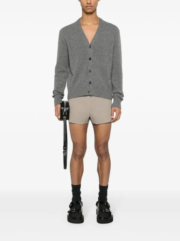 ショートパンツ Ami Paris Black wool-blend bermuda shorts Ami Paris Wool-Blend Bermuda Shorts in Black | Lyst