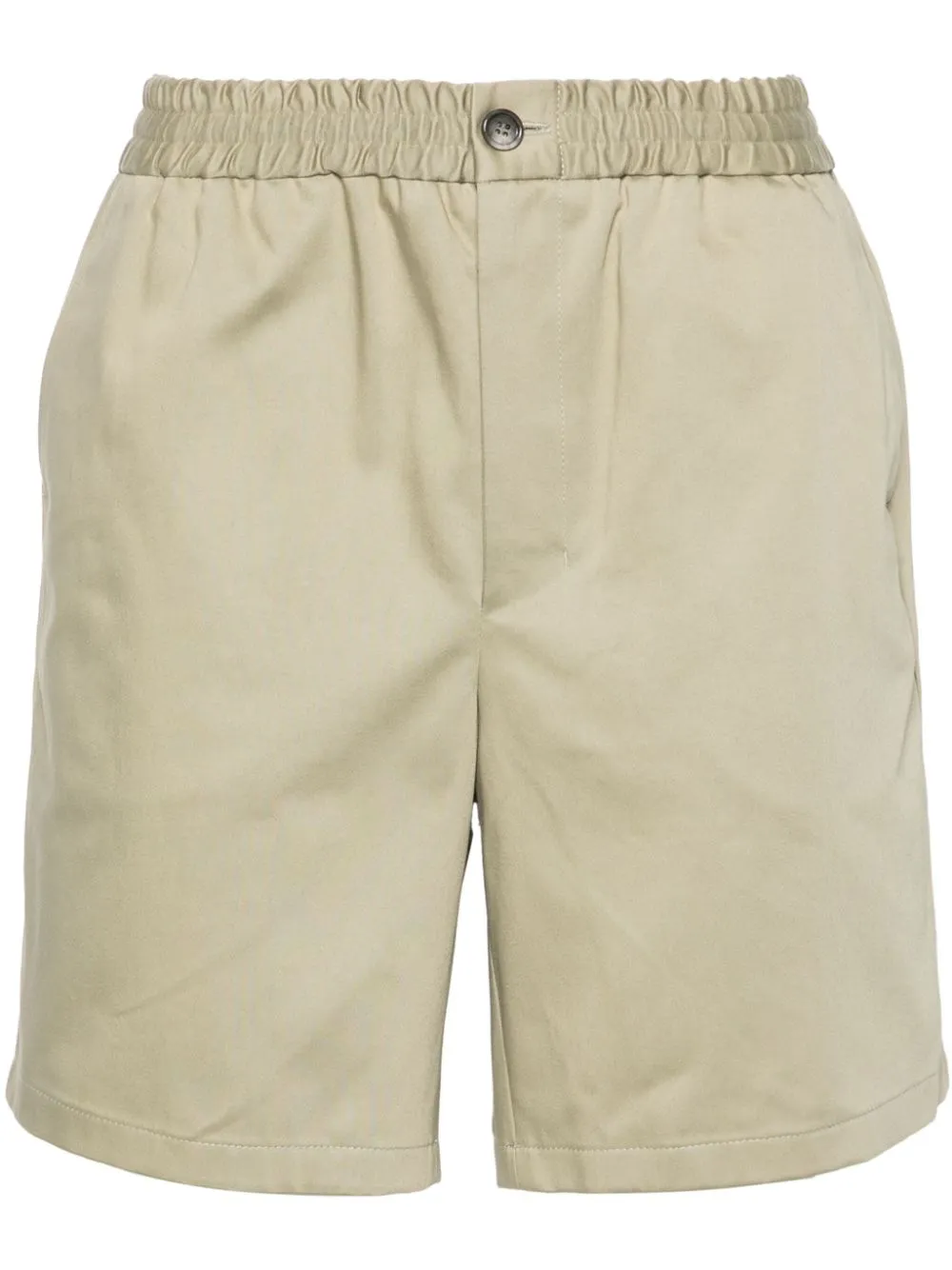 Shop Ami Alexandre Mattiussi Elasticated-waistband Chino Shorts In 317 Sage