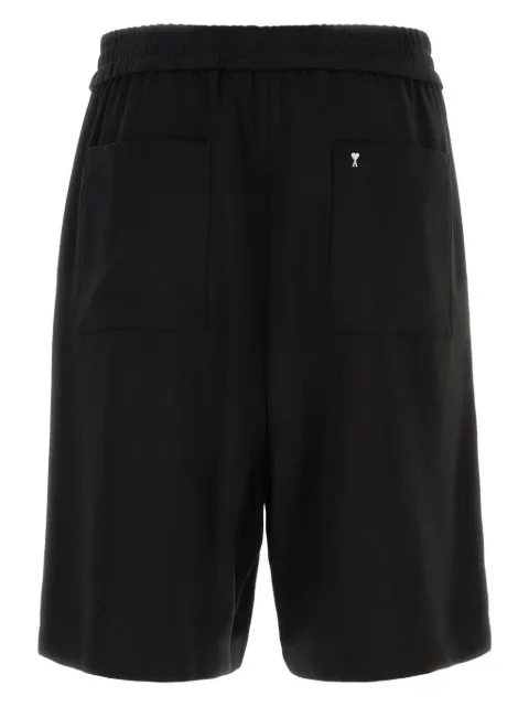 AMI Paris logo-plaque shorts