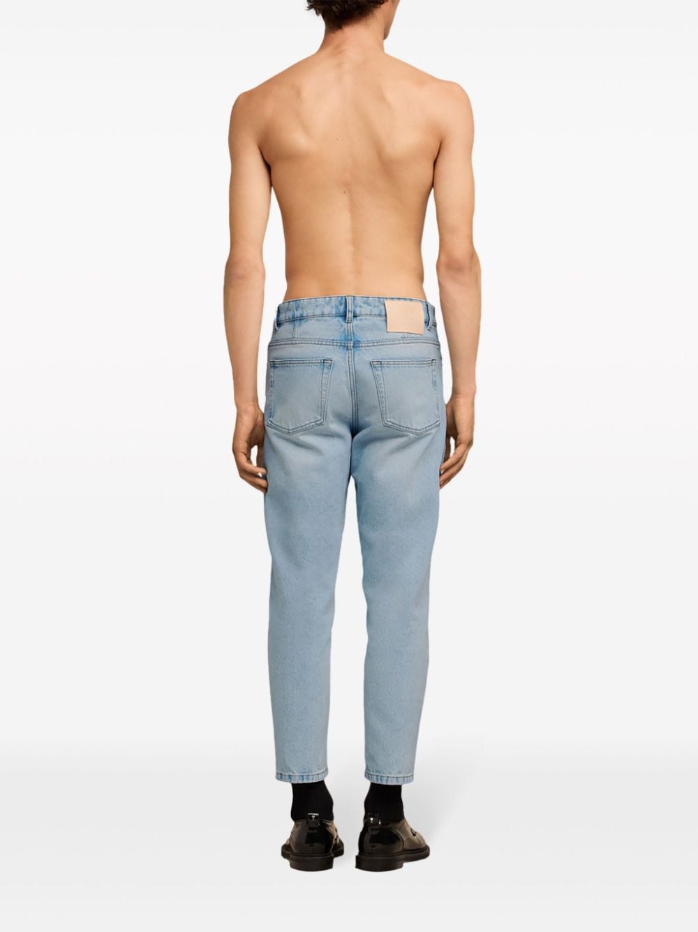 AMI Paris Cropped jeans Blauw