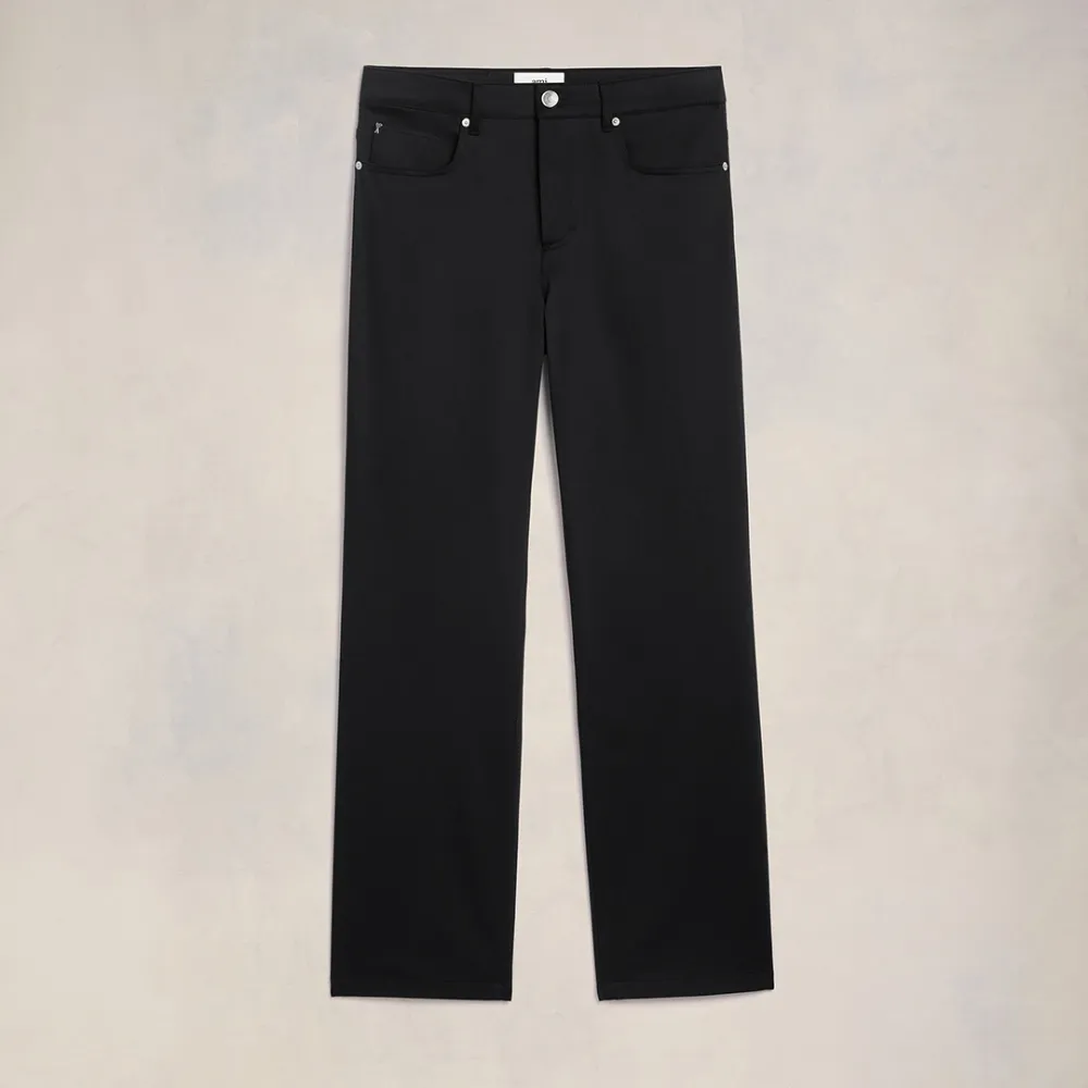 Straight Fit Trousers Black for Men - XL - AMI Paris