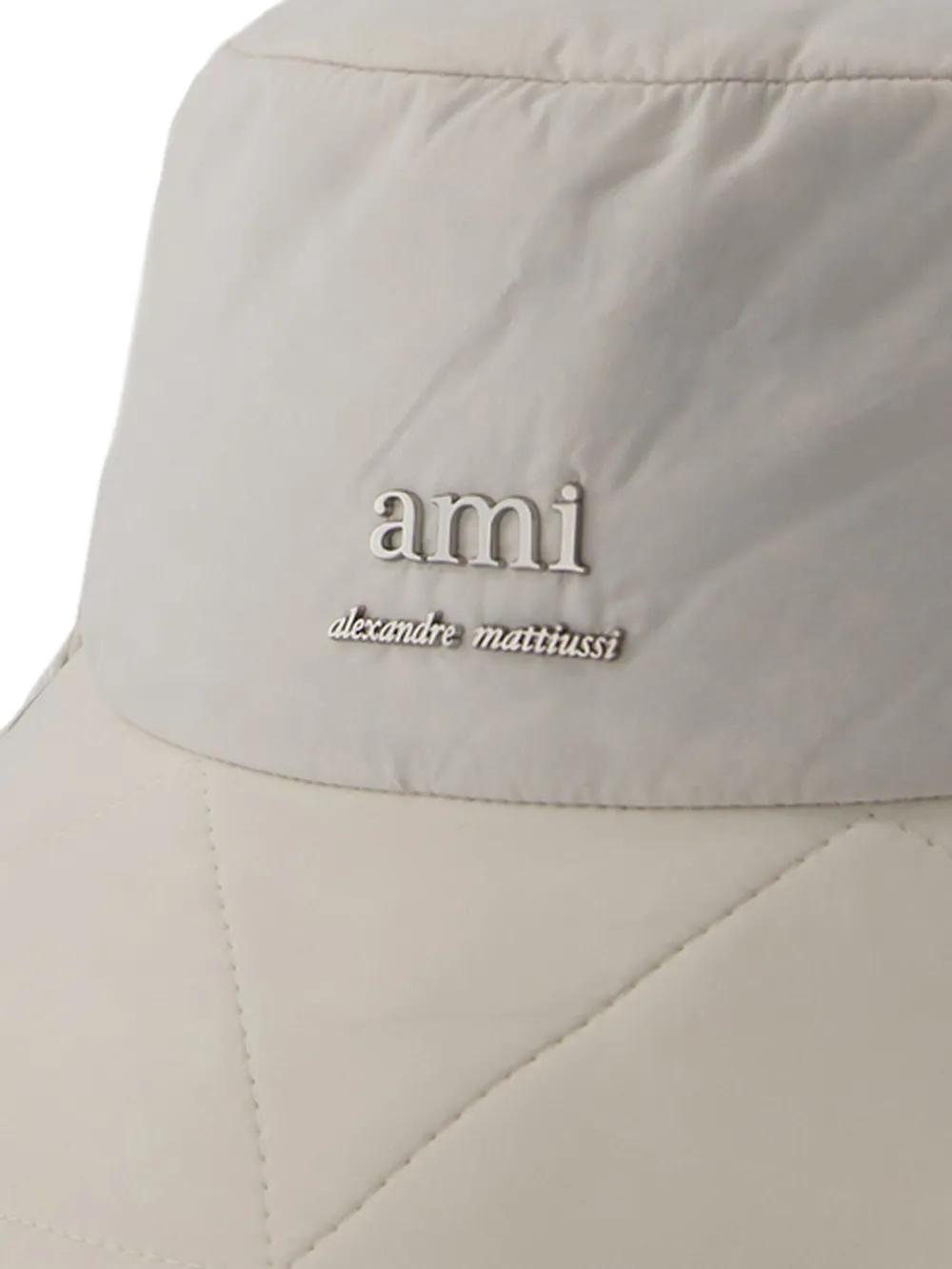 AMI Paris logo-plaque bucket hat | White | Image 1