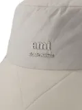 AMI Paris logo-plaque bucket hat - White