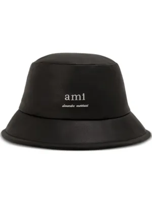 【AMI Paris】コーデュロイ バケットハット ユニセックス ロゴプレート AMI Paris】コーデュロイ バケットハット ユニセックス ロゴプレート