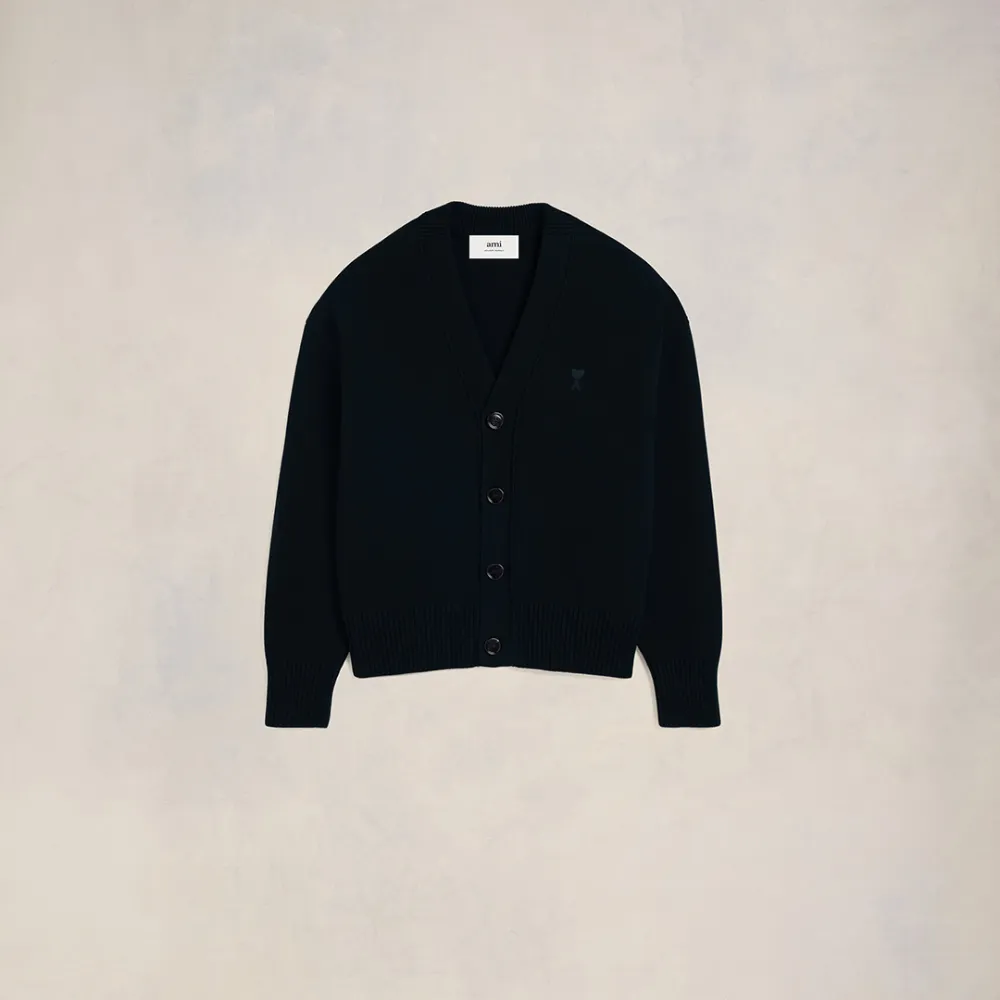 Ami De Coeur Cardigan Black Unisex - XXL - AMI Paris