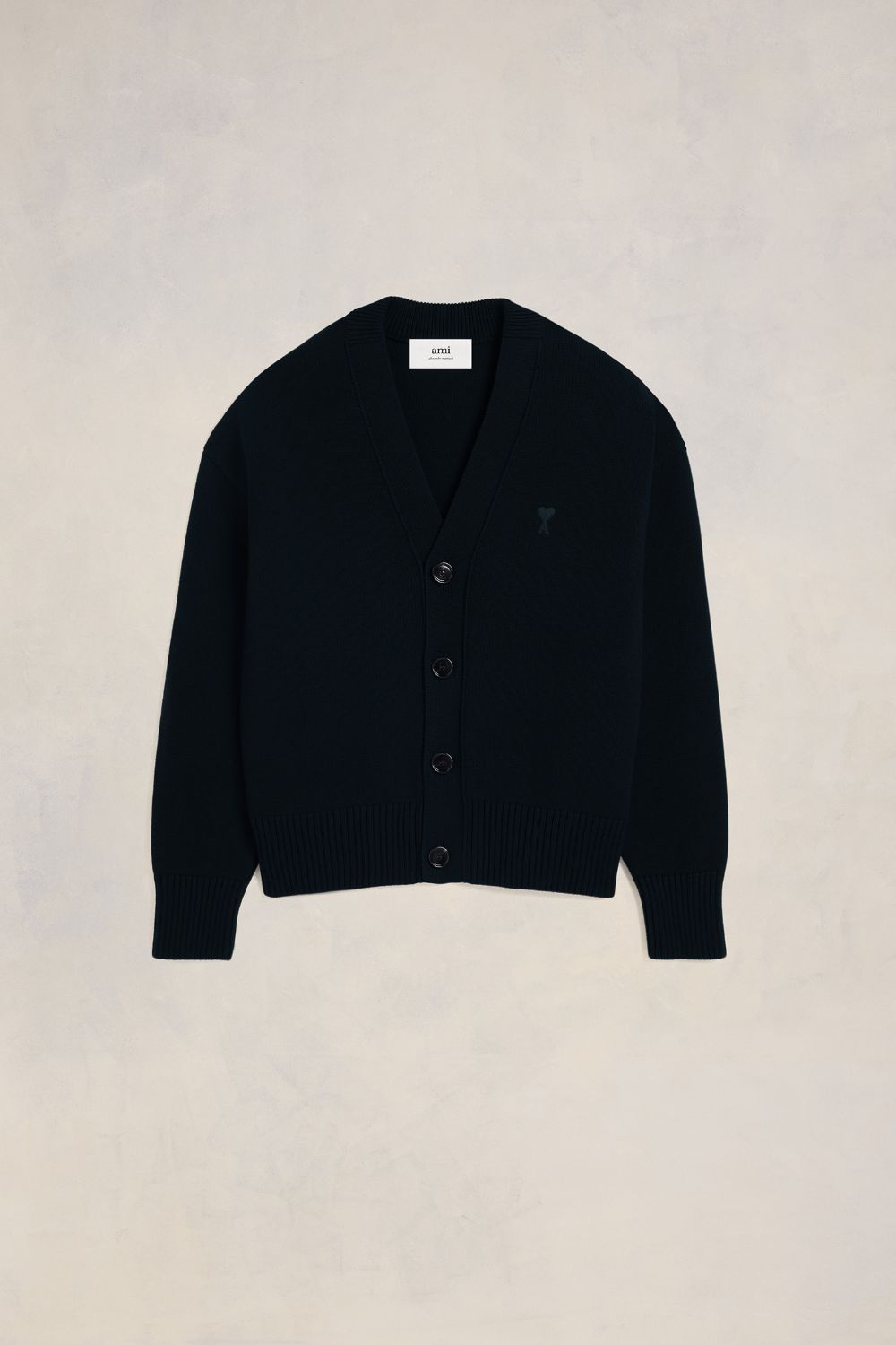 Shop Ami Alexandre Mattiussi Ami De Coeur Cardigan Black Unisex