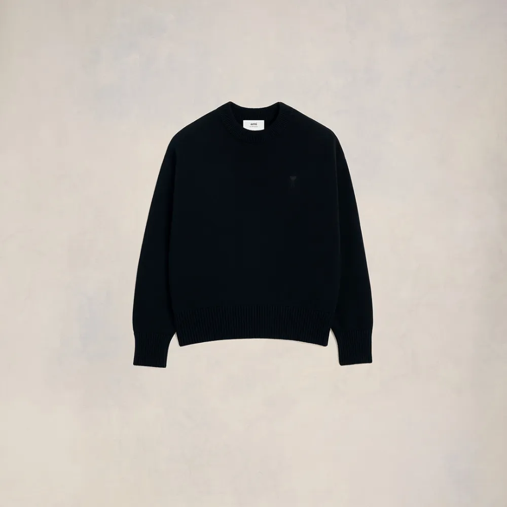 Ami De Coeur Crewneck Sweater Black Unisex - XXS - AMI Paris