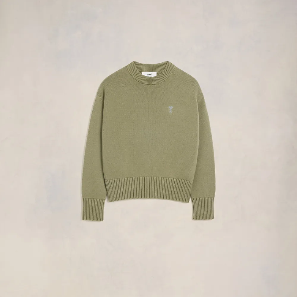 Ami De Coeur Crewneck Sweater Green Unisex - S - AMI Paris