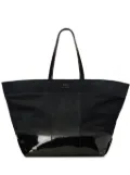 AMI Paris E/W Maxi Ami leather tote bag - Black