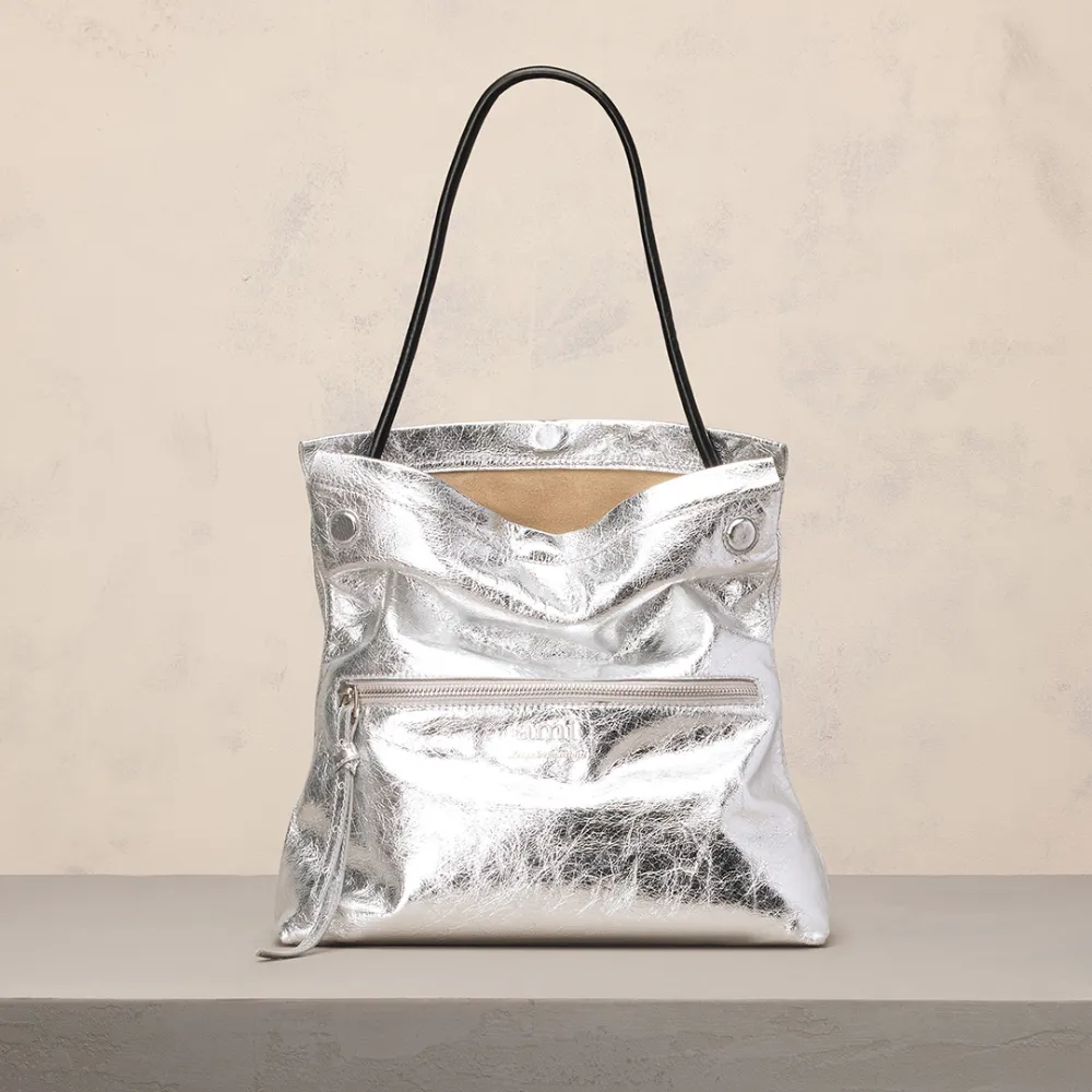 Grocery Bag Silver Unisex - One Size - AMI Paris