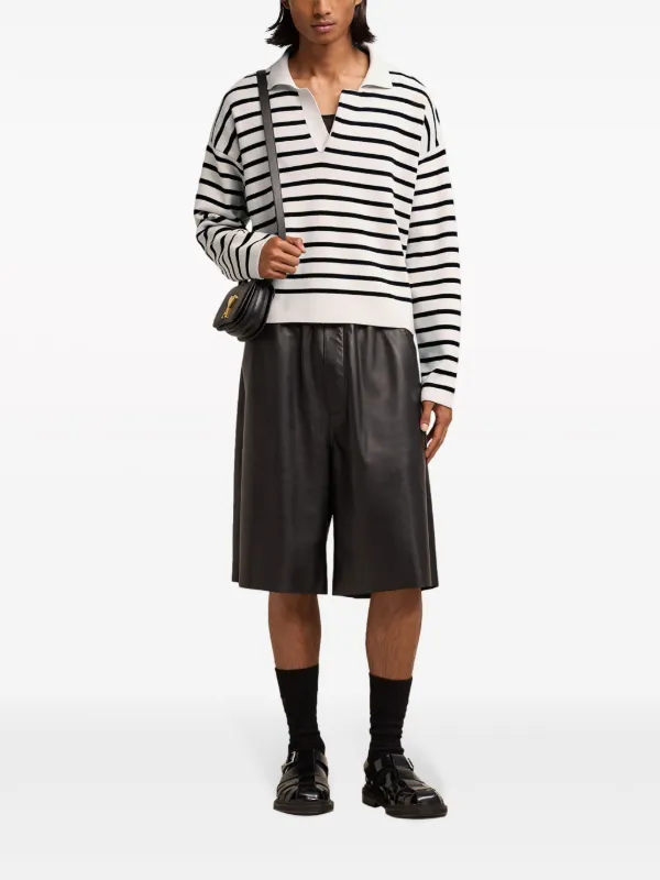 【Ami paris】FW24 ポロスウェッター ★男女兼用 人気 AMI Paris ストライプ ポロトップ | ニュートラル | FARFETCH JP