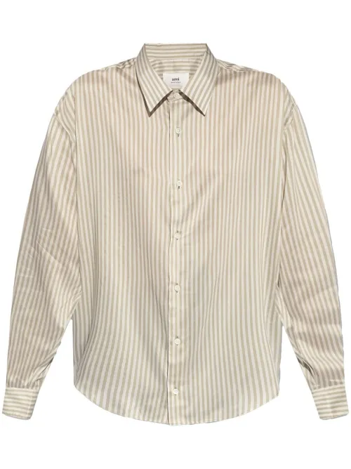 AMI Paris chemise à logo - Gris - AMI Paris - Modalova