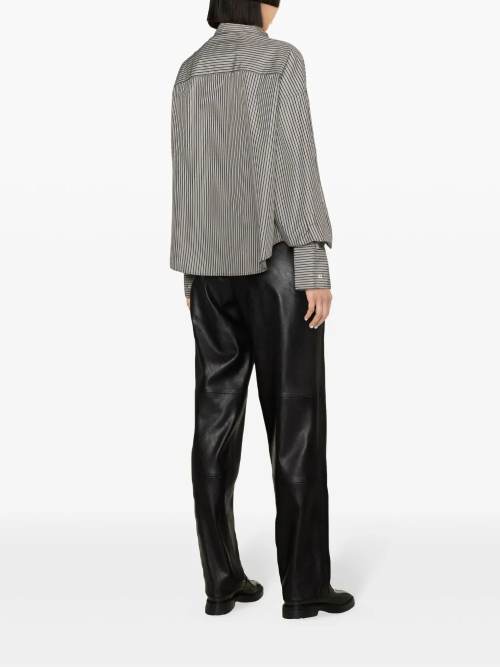 AMI Paris Gestreept shirt Zwart