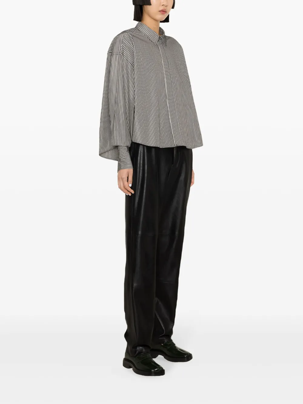 AMI Paris Gestreept shirt Zwart