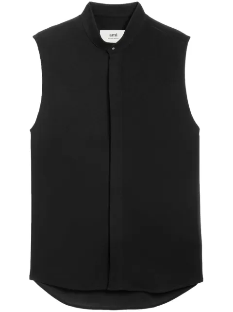 AMI Paris Ami de Coeur-embroidery sleeveless shirt