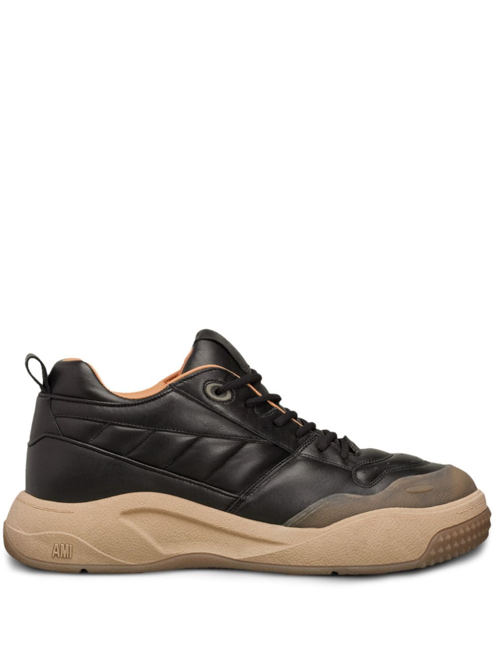 Shop Ami Alexandre Mattiussi Ami Sn1509 Low-top Sneakers In Black