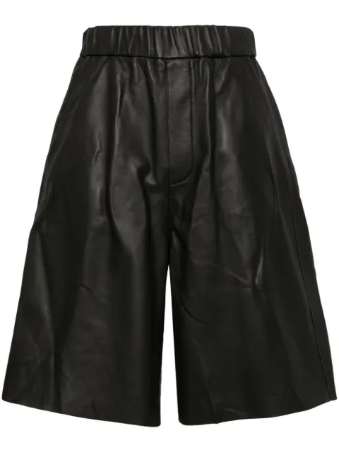 AMI Paris leather bermuda shorts