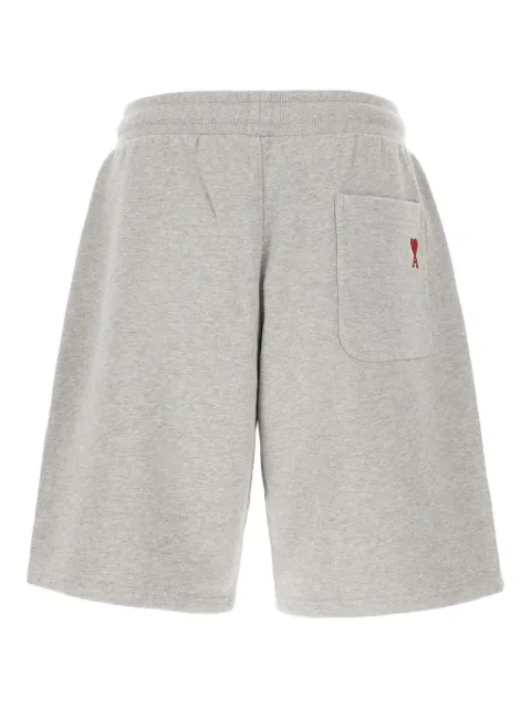 AMI Paris Ami de Coeur cotton track shorts