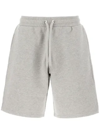 AMI Paris Ami De Coeur Cotton Track Shorts | Grey | FARFETCH JO