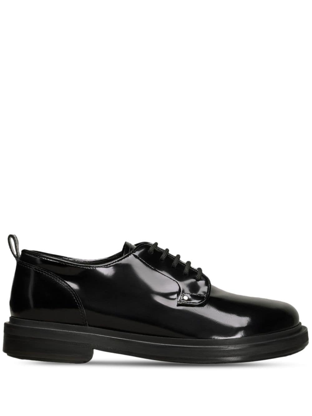 Ami Alexandre Mattiussi Lace-up Leather Trainers In Black