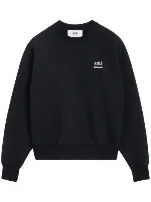 黒XS新品 AMI Paris アミ ブランドロゴ パッチ スウェット シャツ アミ パリス - Ami Paris フランス スウェットシャツ | HBX
