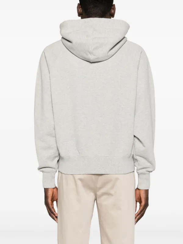 ★AMI PARIS★Ivory Cotton Ami de coeur Embroidery Hoodie★ Ami Paris Ami De Coeur wool hoodie AMI