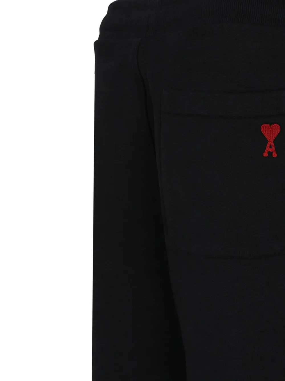 AMI Paris Trainingsbroek met logo en toelopende pijpen Zwart