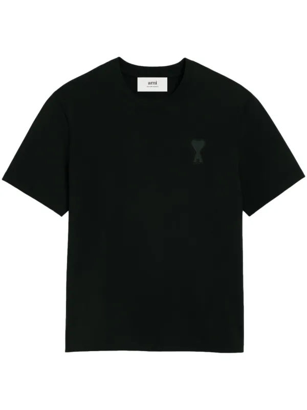 AMI Paris logo-embossed Cotton T-shirt - Farfetch