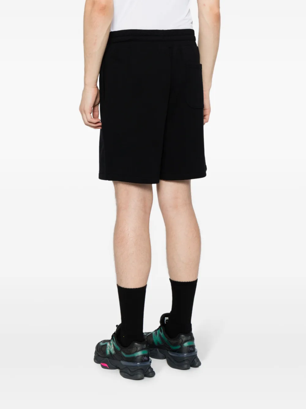 Moschino Trainingsshorts met geborduurd logo Zwart