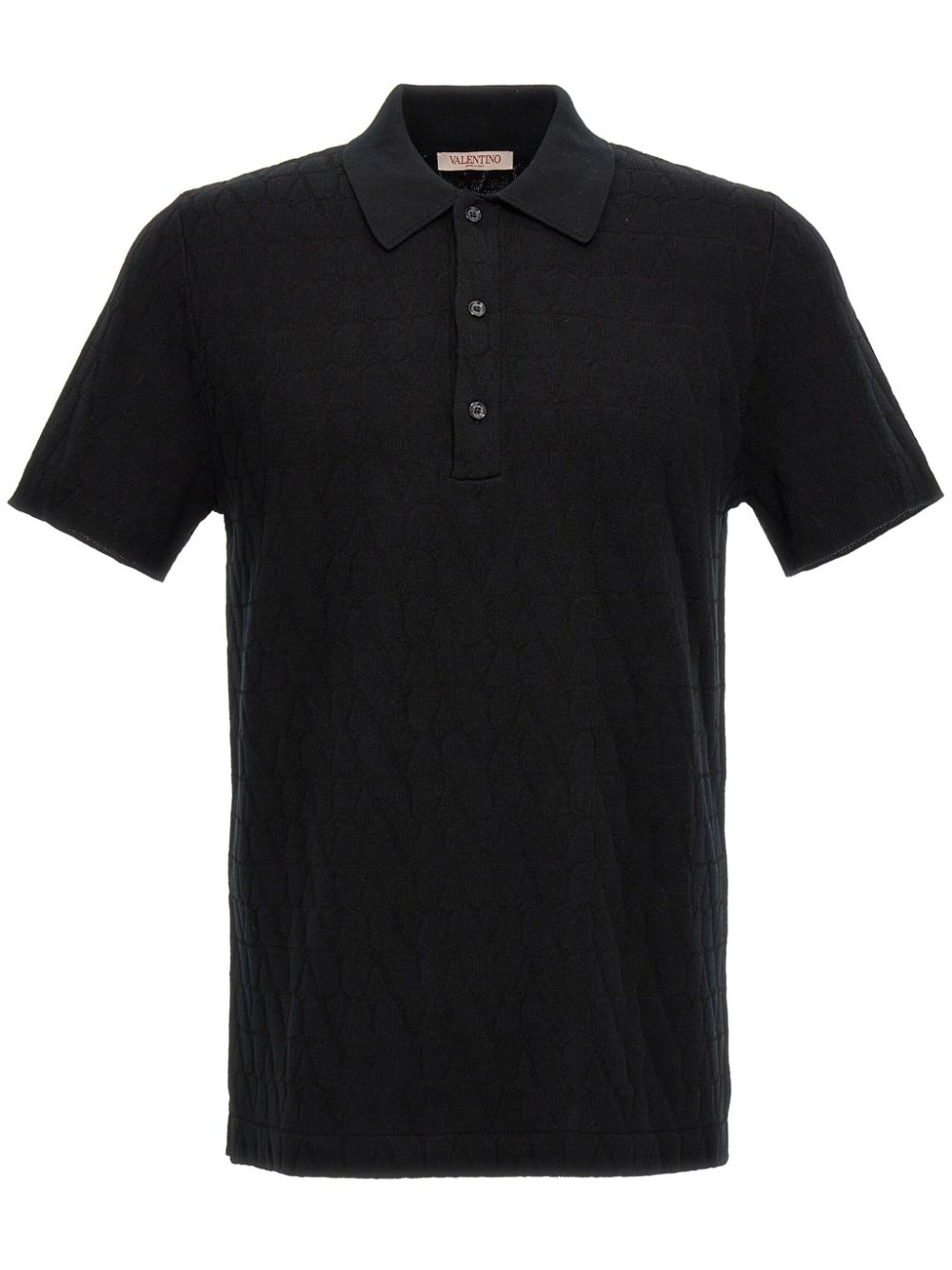 Valentino Garavani VLogo-jacquard polo shirt - Black