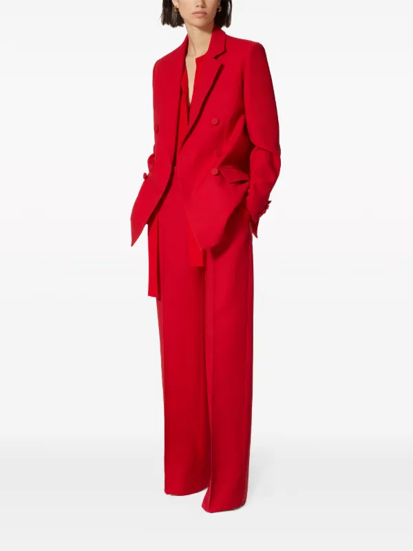 Valentino Garavani Crepe Couture double-breasted Blazer | Red