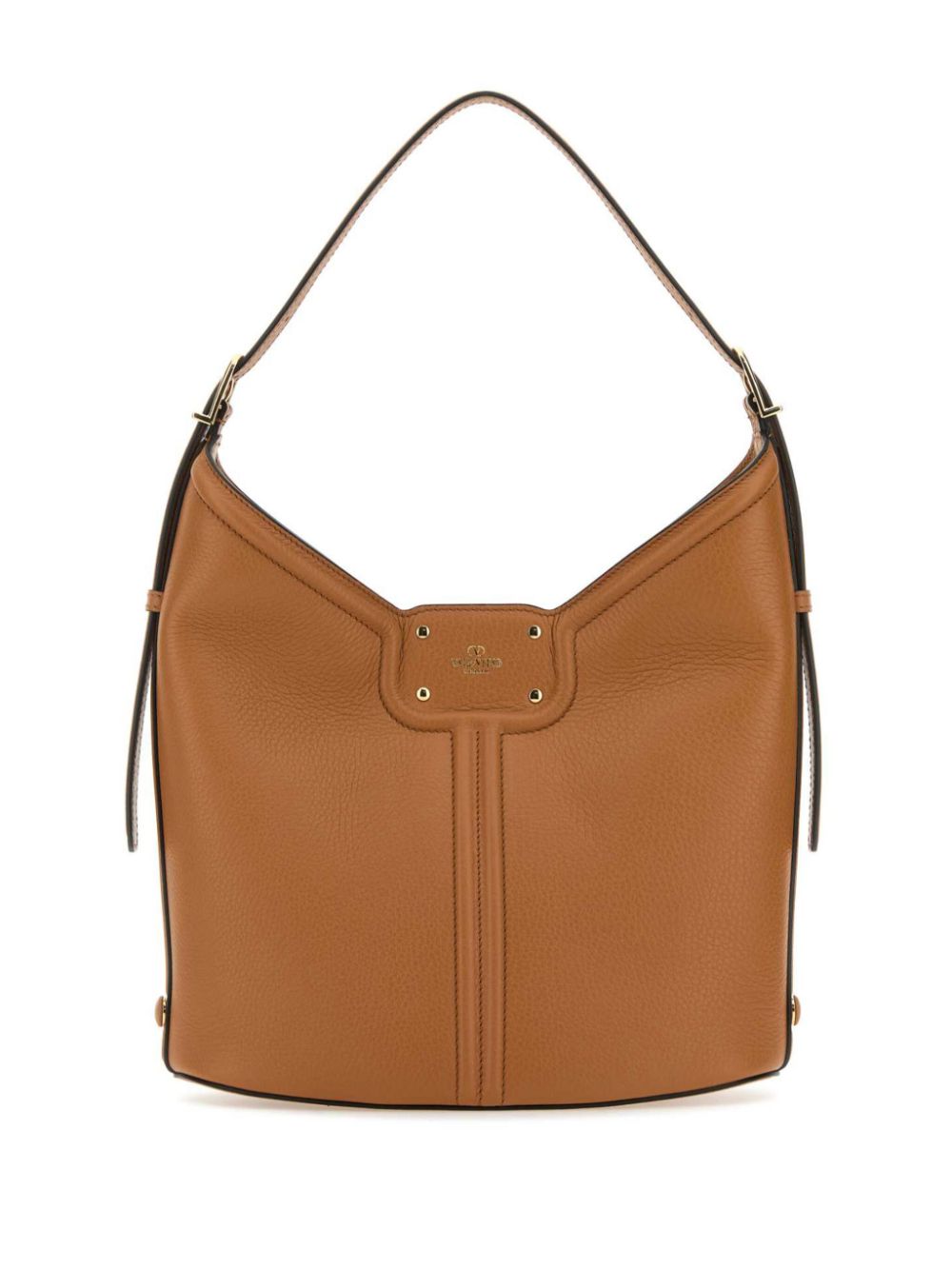 Valentino Garavani VLogo leather shoulder bag - Brown