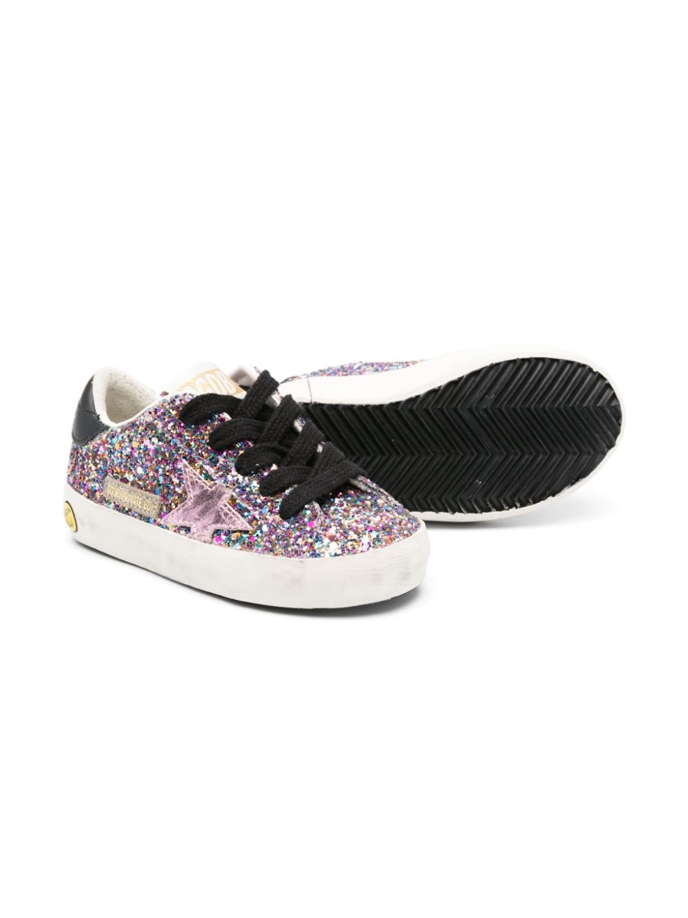 Golden Goose Kids Super Star glitter sneakers Pink