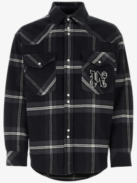 Palm Angels checked cotton-flannel shirt jacket