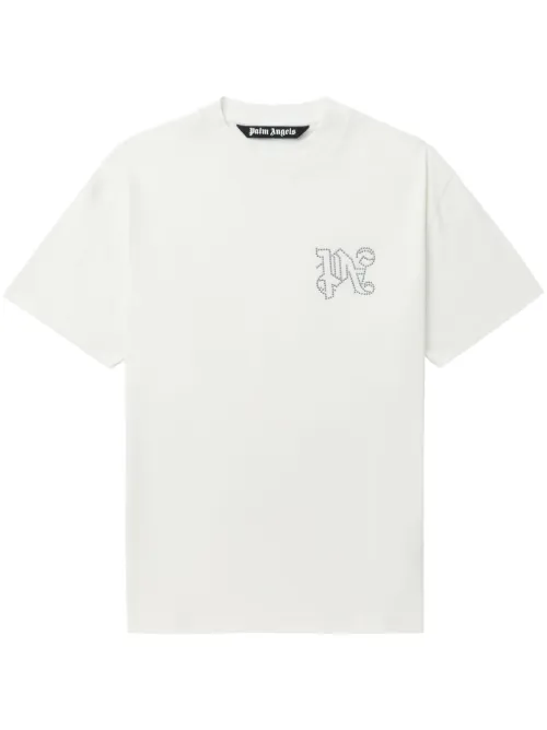 T-shirt à logo clouté - Palm Angels - Modalova