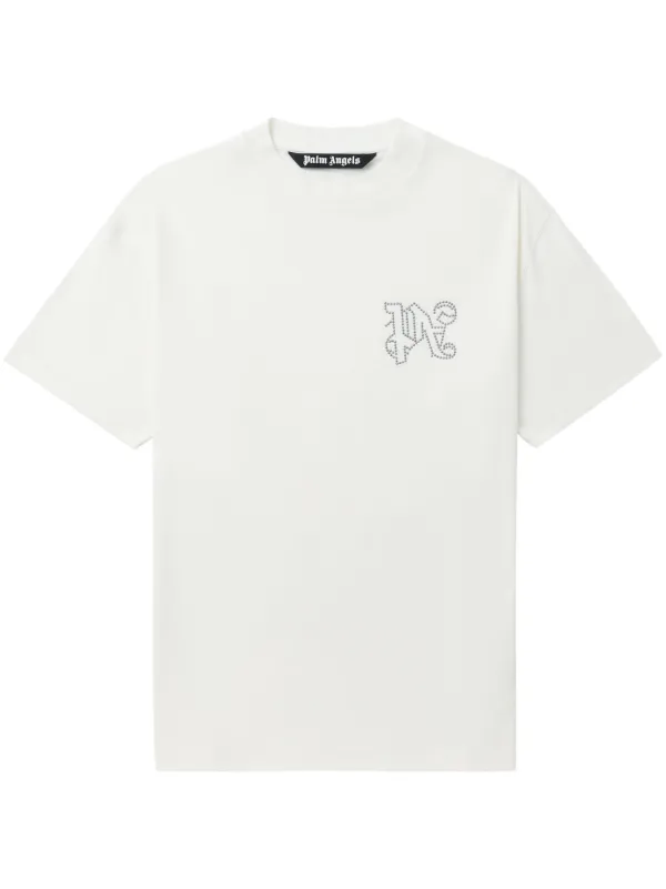 【関税込み】Palm Angels Tシャツ Palm Angels ロゴ Tシャツ | ブラック | FARFETCH JP