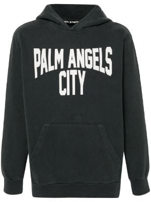 Palm Angels Paris sprayed-logo Hoodie - Farfetch