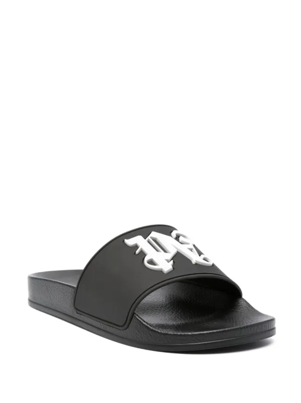 【Palm Angels】モノグラム 炎 ロゴ サンダル【送料関税込】 Palm Angels モノグラム サンダル | ブラック | FARFETCH JP